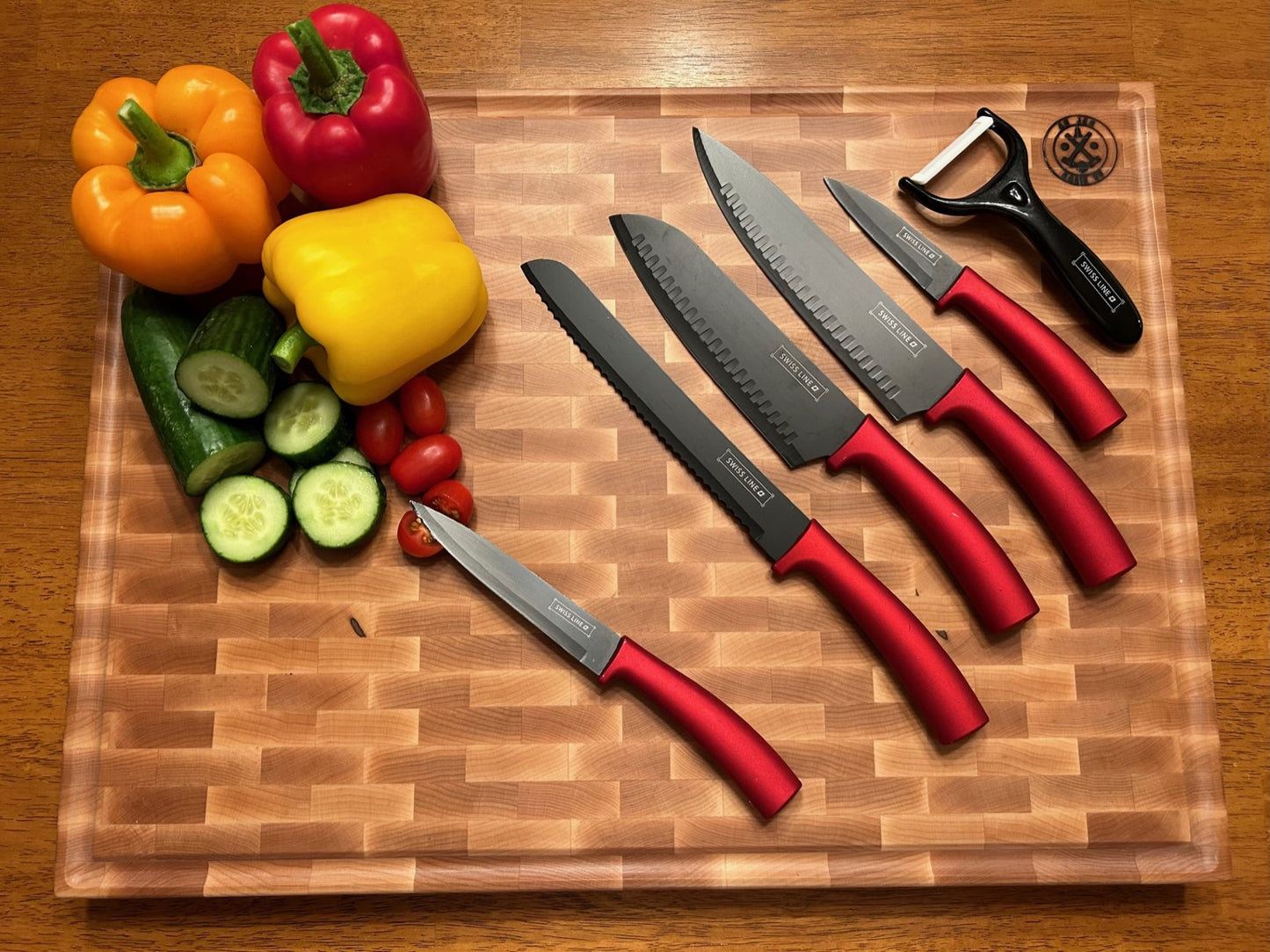 Board, Butcher Block Reversible Maple Brick Wall