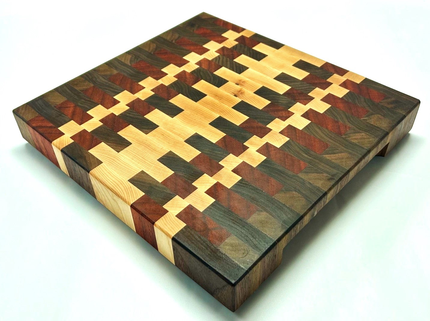 Board, Butcher Block Black Walnut Maple Satin Ribboned (Bloodwood)