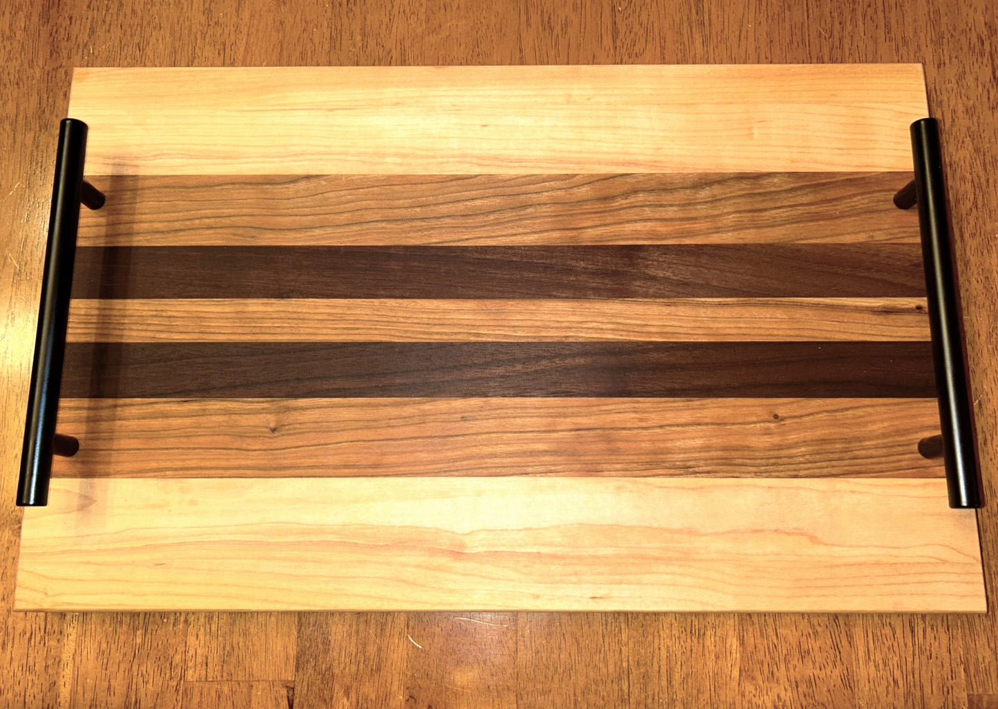 Board, Tray Service Maple Black Walnut