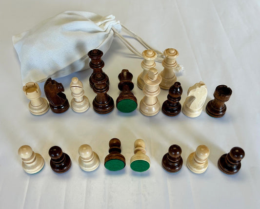 Wooden Chess Pieces, Medium, King 3 Inches