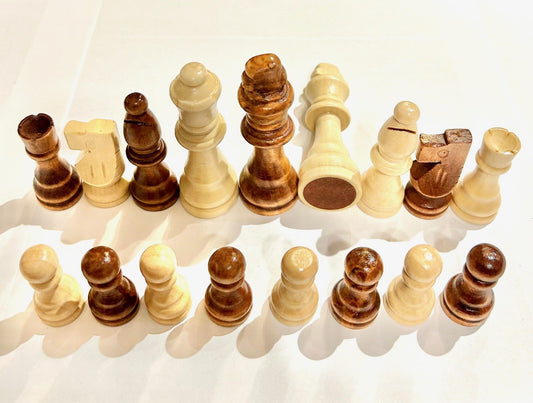 Wooden Chess Pieces, Small, King 3.5"